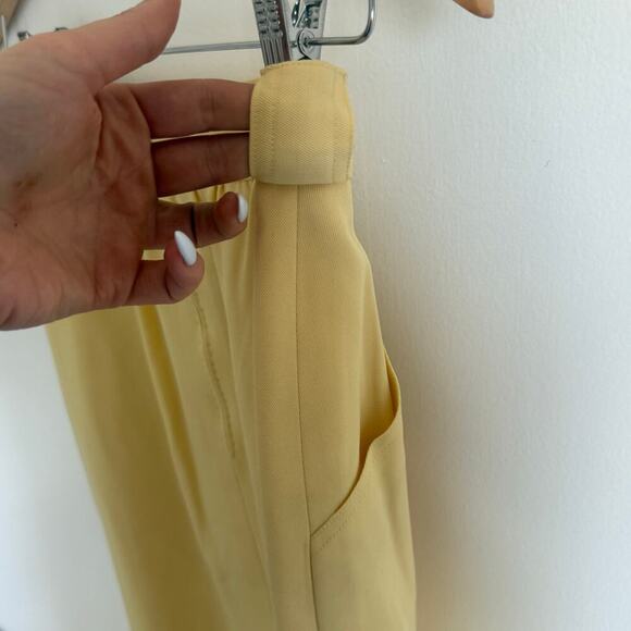 Karl Lagerfeld Made in Italy Butter Yellow Wool Pencil Skirt VTG Designer Sz 40 - Picture 6 of 11